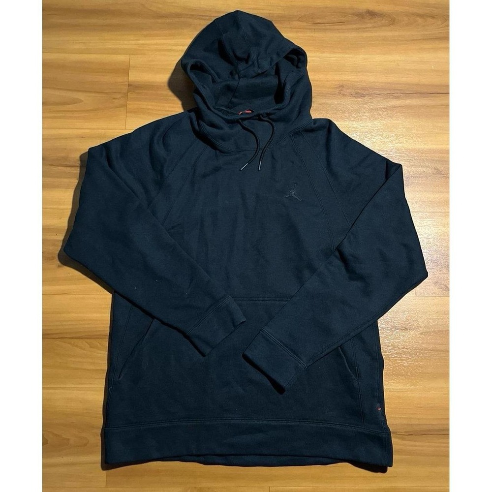 Mens Air Jordan Jumpman Black Thick Drawstring Sweatshirt Pullover Hoodie